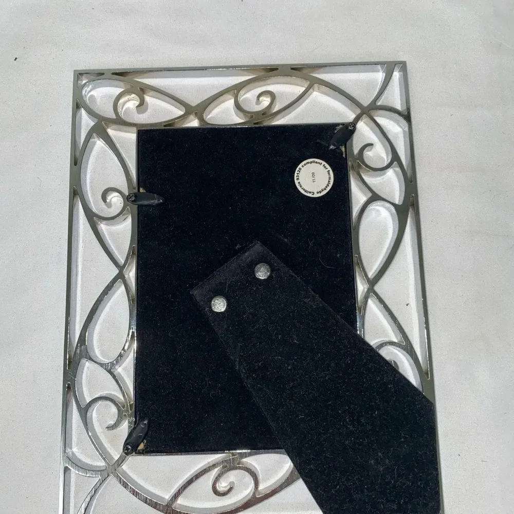 Elegant Art Nouveau Style chrome Photo Frame 4x6
